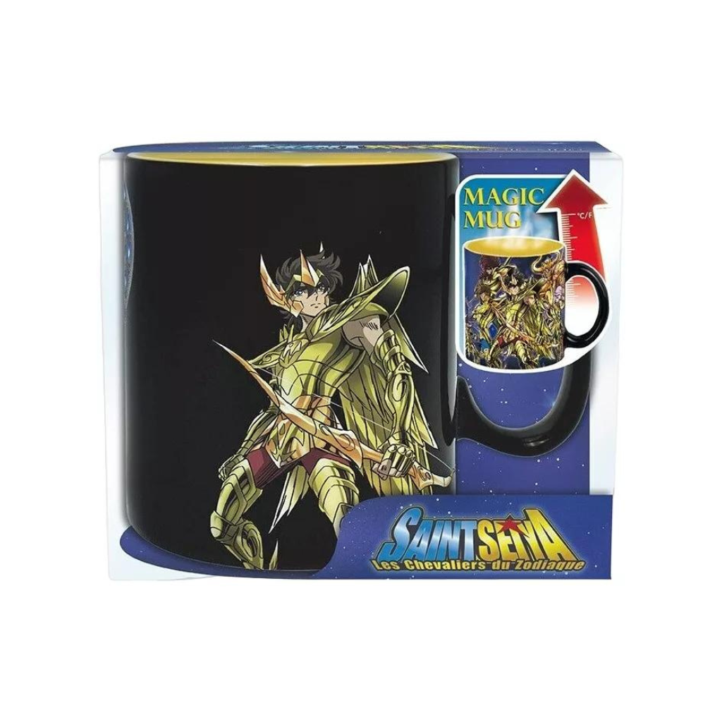 Taza Los Caballeros del Zodiaco (Cambia color)