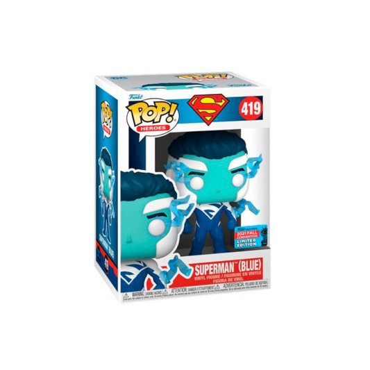 Funko Pop! Heroes Superman Blue #419 Fall Convention 2021 Limited Edition