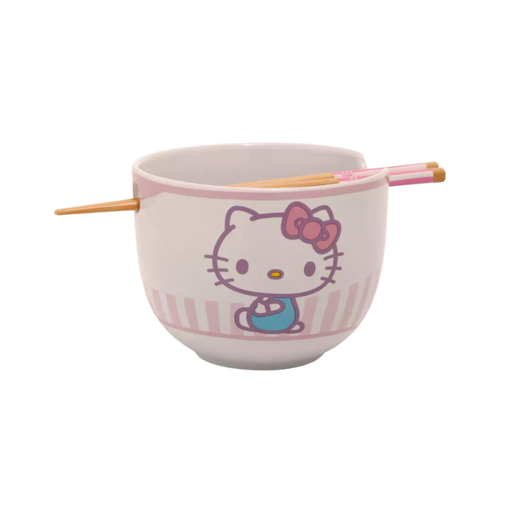 Hello Kitty Ramen Bowl Striped