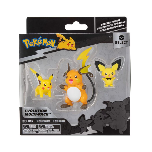 Pokemon Select - Pichu - Pikachu - Raichu - Evolution Multipack