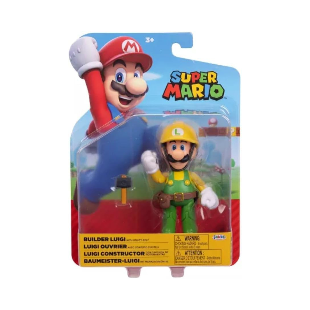 Jakks Super Mario - Luigi con Traje de Plomero