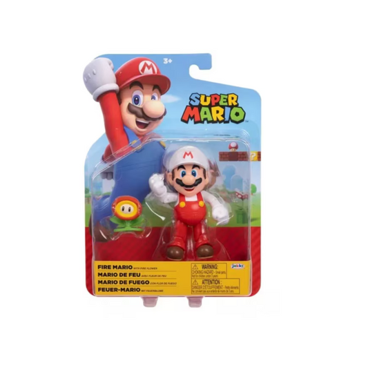 Jakks Super Mario - Mario de Fuego con Flor de Fuego