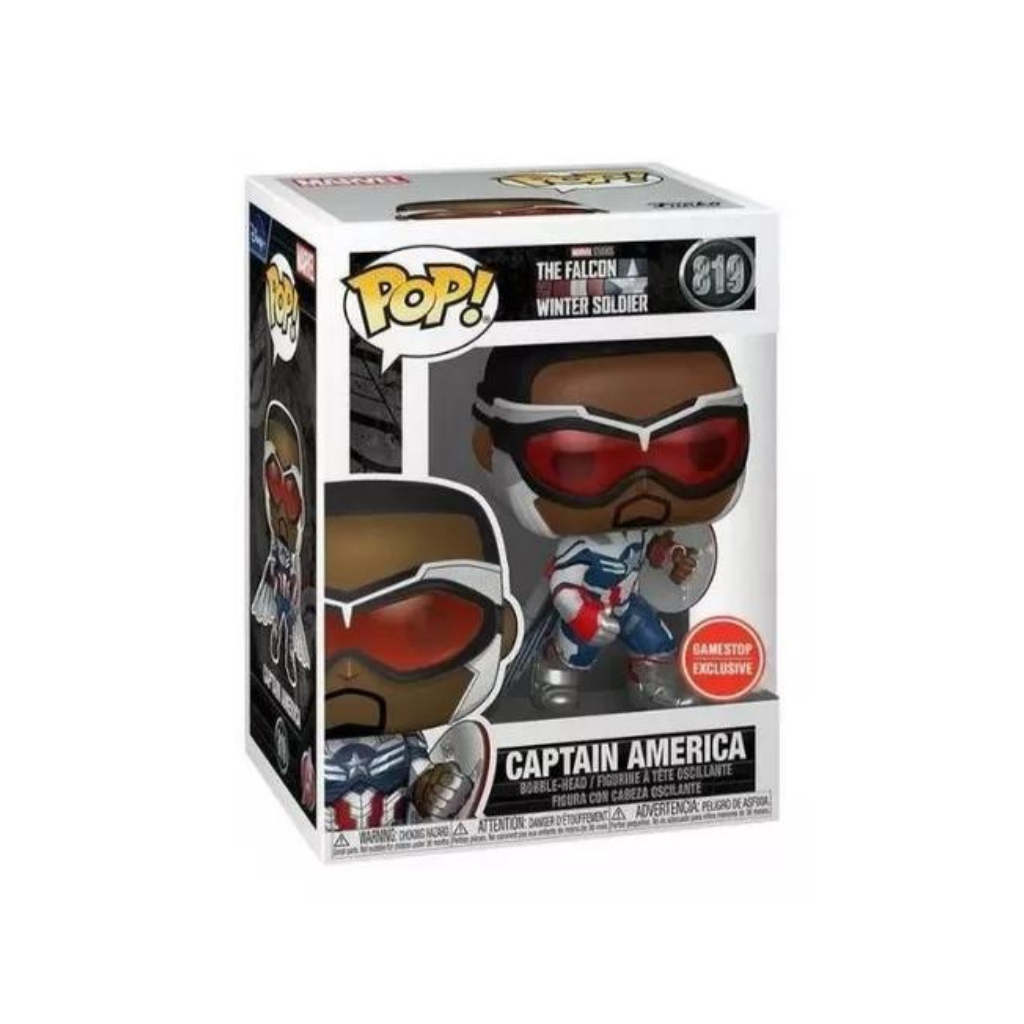 Funko Pop! The Falcon and the Winter Soldier Captain America #819 Gamestop Exclusive